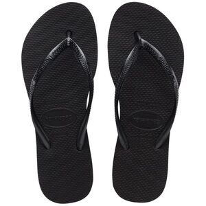 NWT Havaianas Slim Flatform Flip Flops Black EU 37/38 (US 7-8)
